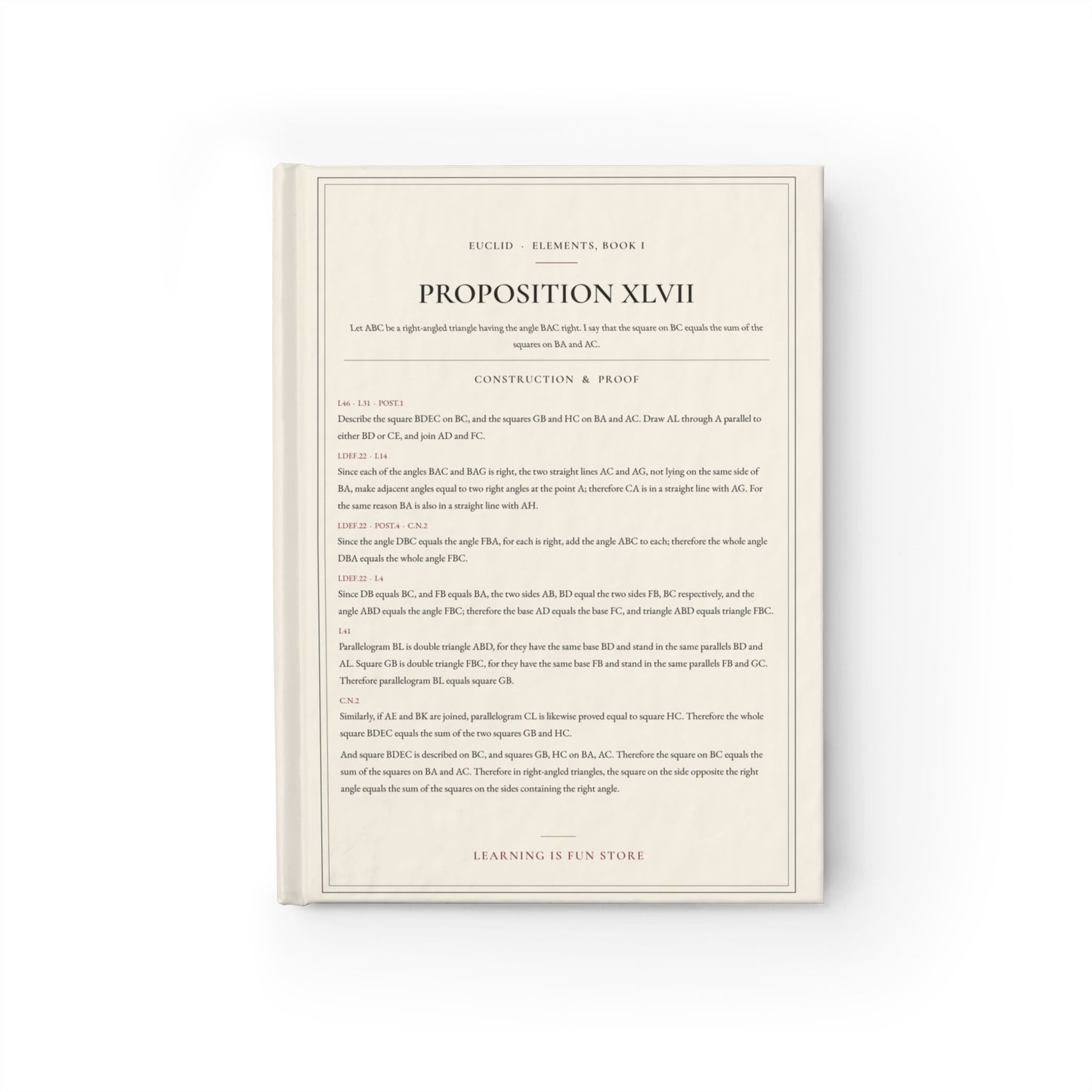 Euclid Book 1 Proposition 47 Journal